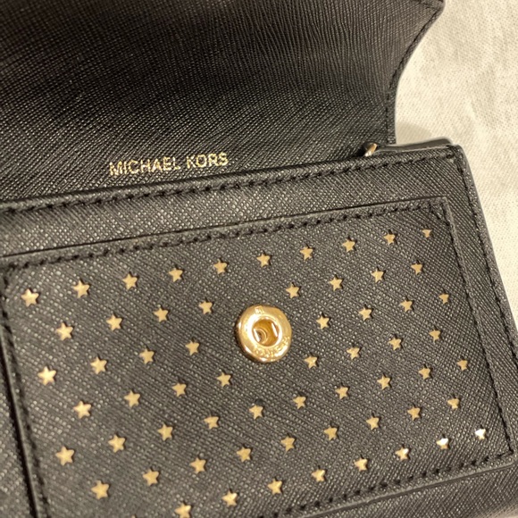 Honey Perforated Saffiano Leather Wristlet - Picture 5 of 9